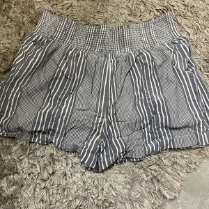 AE flowy chambray striped shorts